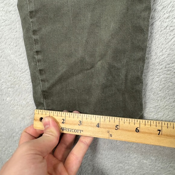 BOGGI MILANO Mens 33x30 Slim Khaki Green Slim Fit Stretch Cotton Pants Stretch - Picture 10 of 11